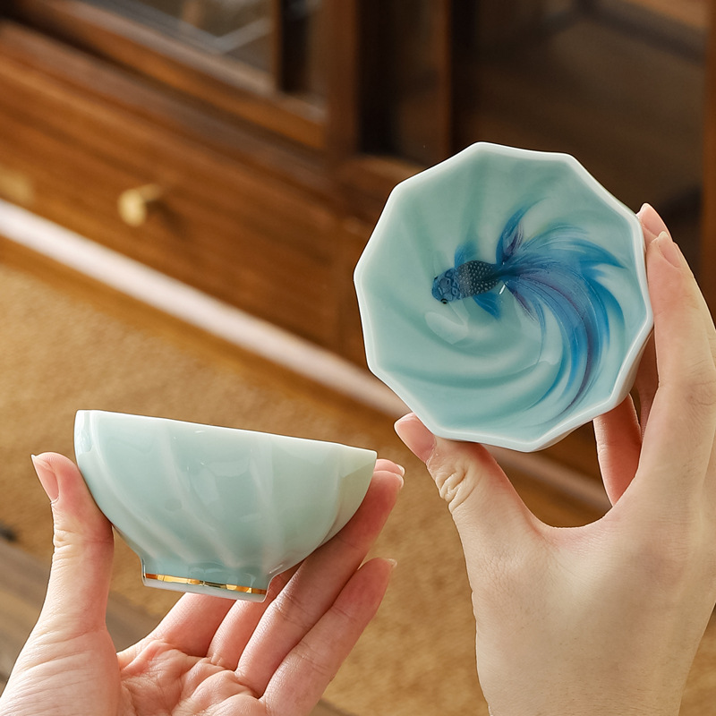 Celadon Ceramic Cup - Креативная чашка мастера из лунцюаньского селадона