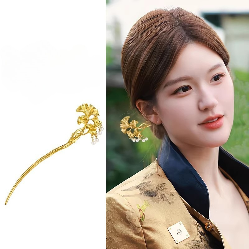 Hanbok Hair Pin - 1 шт. Элегантная золотая заколка для