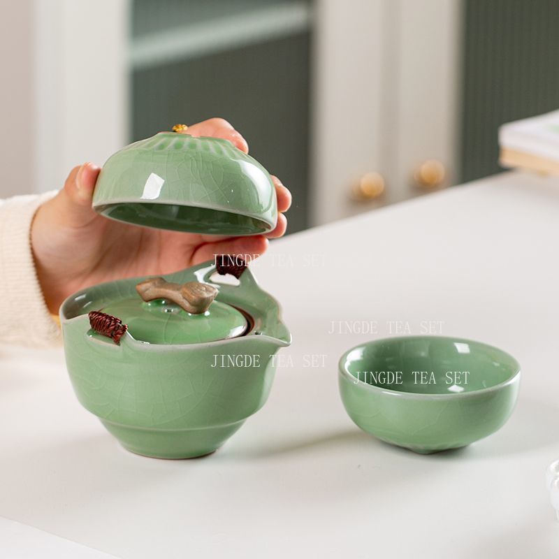 Дорожный чайный набор с глазур – обзор и цена Celadon Ceramic Cup