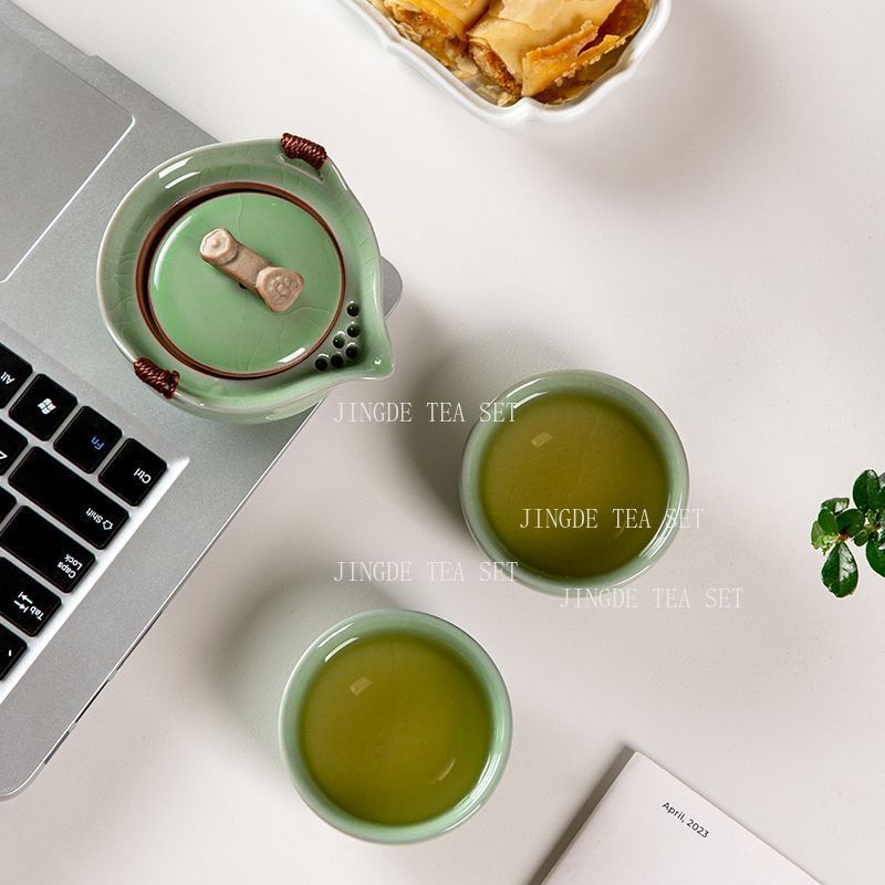 Дорожный чайный набор с глазур – обзор и цена Celadon Ceramic Cup