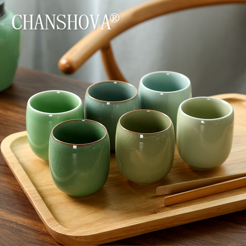 CHANSHOVA-Фарфоровый набор чай – обзор и цена Celadon Ceramic Cup
